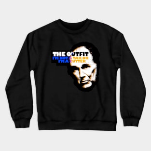 the outfit movie 2022 scissors and British gangster film graphic design Crewneck Sweatshirt